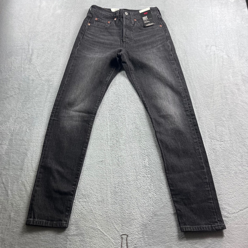 Levis 501 Skinny High Rise Jeans Faded Black 295020248 Womens 24x30 NEW